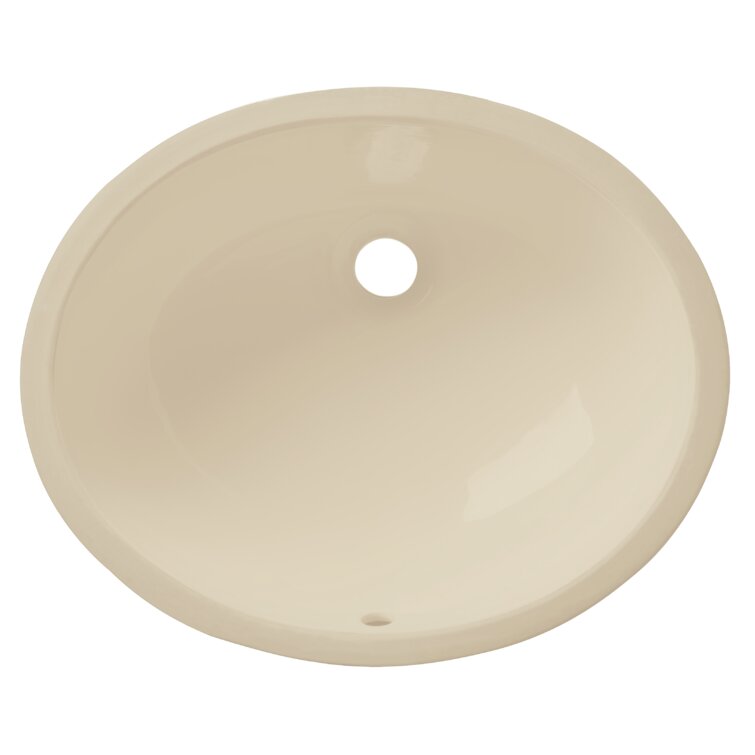 Oval Undermount Bathroom Sink store (Biscuit)